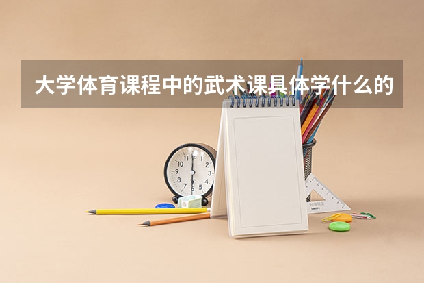 大学体育课程中的武术课具体学什么的?