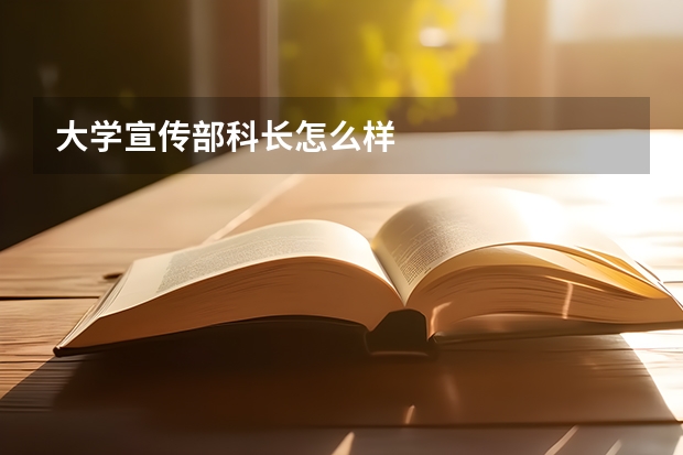 大学宣传部科长怎么样