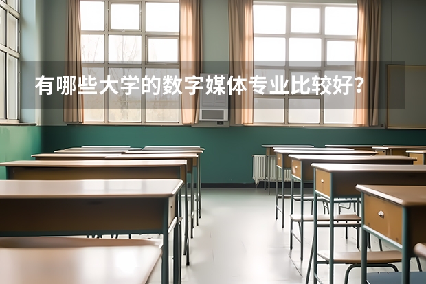 有哪些大学的数字媒体专业比较好？