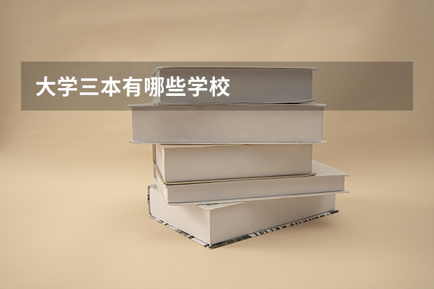 大学三本有哪些学校