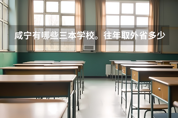 咸宁有哪些三本学校。往年取外省多少分