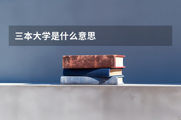 三本大学是什么意思