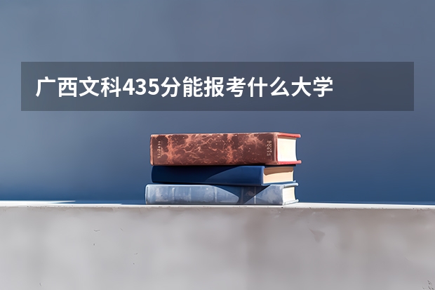 广西文科435分能报考什么大学