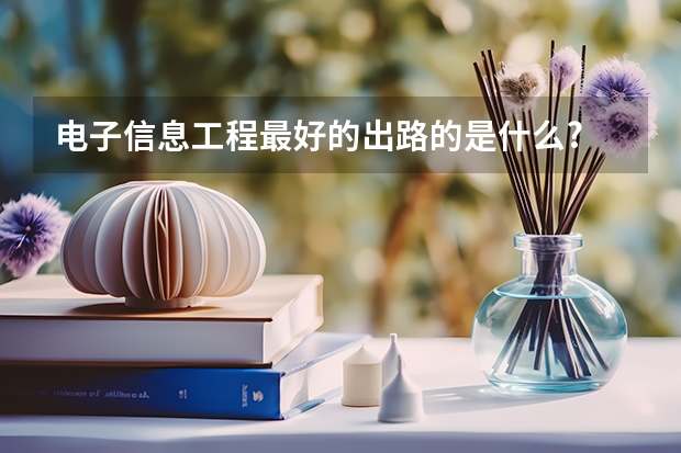 电子信息工程最好的出路的是什么?