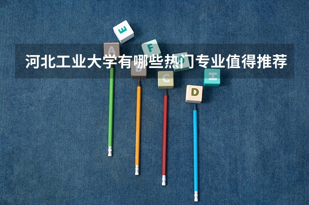 河北工业大学有哪些热门专业值得推荐？