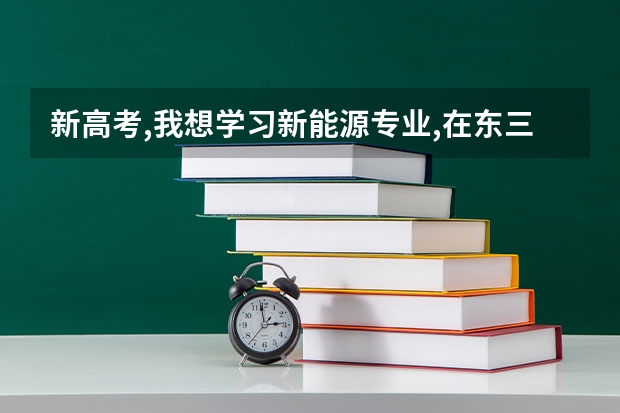 新高考,我想学习新能源专业,在东三省怎么样选大学