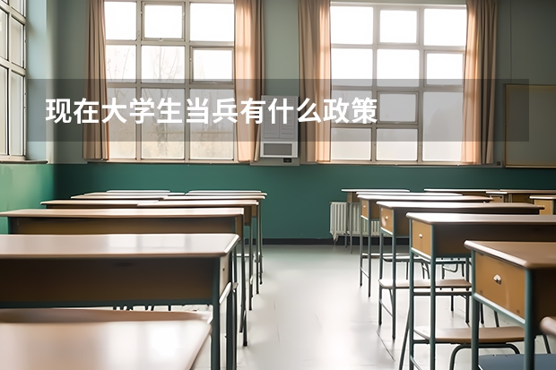 现在大学生当兵有什么政策