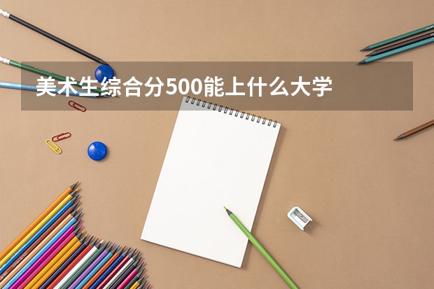 美术生综合分500能上什么大学